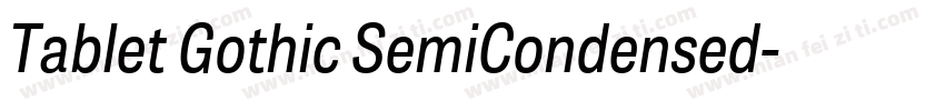 Tablet Gothic SemiCondensed字体转换